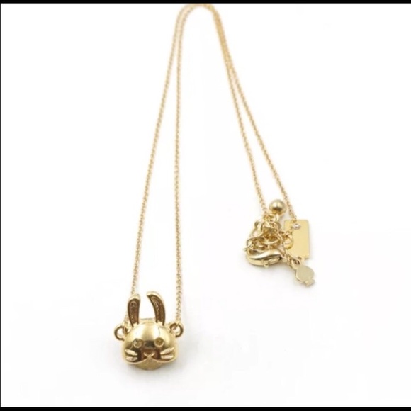 NWOT KATE SPADE Gold Pave Magic Rabbit Necklace - Picture 2 of 7